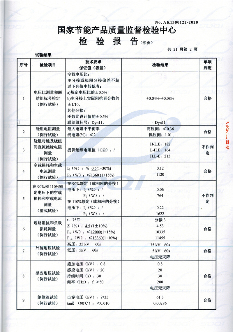 高低压试验报告-S11-1250通榆通榆通榆油浸式变压器-2.jpg